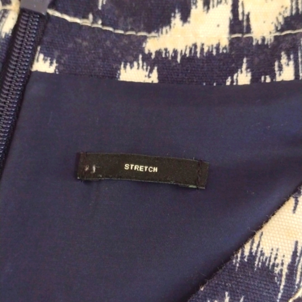 Talbots Navy and White Sleeveless Midi Dress - Picture 6 of 13